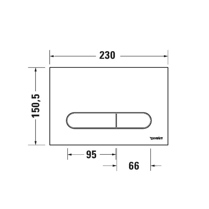Przycisk uruchamiający Duravit DuraSystem A1, czarny mat