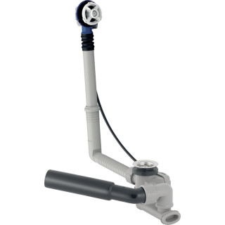 Zestaw odpływowo-przelewowy Geberit do wanien niestandardowych, z korkiem automatycznym, kompletny - chrom