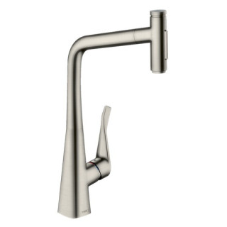 Bateria kuchenna Hansgrohe Metris Select M71, jednouchwytowa 320, 1jet - stal szlachetna finish