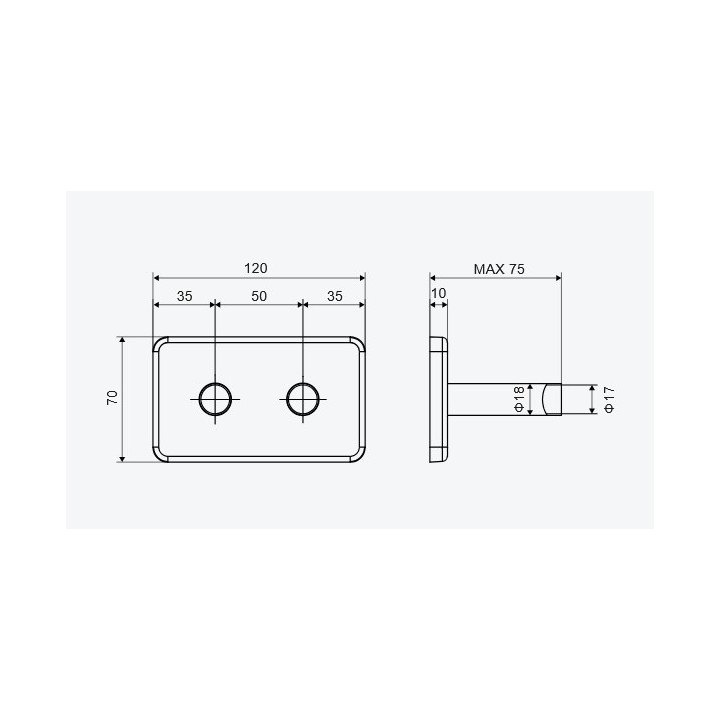 Zestaw maskujący Excellent Volaro do zaworów grzejnikowych - złoty połysk