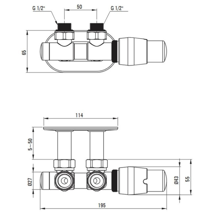 Dozownik płynu Deante Aster do mycia naczyń - titanium
