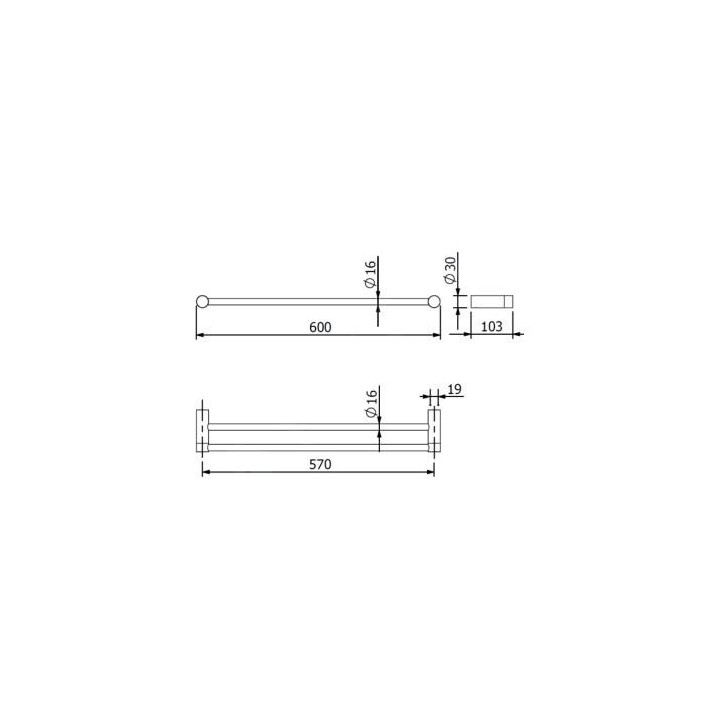 Wieszak na ręcznik Kludi Vela S - złoto szczotkowane
