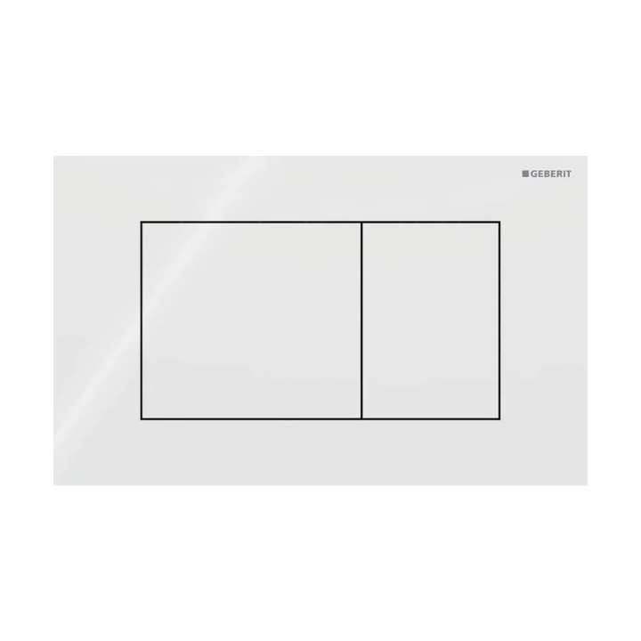 Przycisk uruchamiający Geberit Sigma40 do spłukiwania dwudzielnego, prostokątny, szkło - piaskowy szary