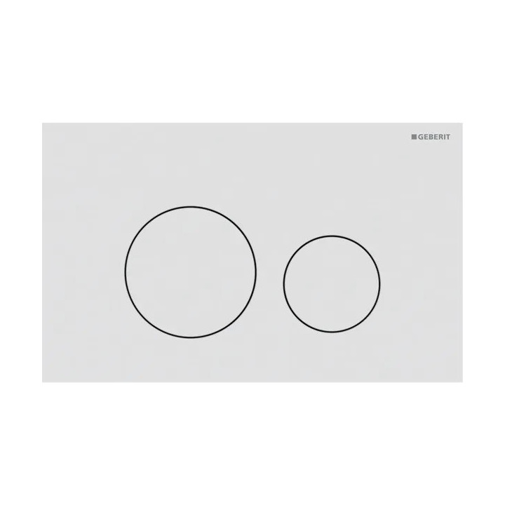 Przycisk uruchamiający Geberit Sigma40 do spłukiwania dwudzielnego, okrągły, stal nierdzewna - szczotkowany