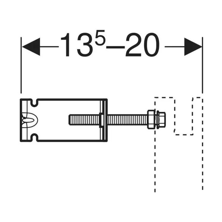 Wsporniki dystansowe Geberit Duofix do systemów podtynkowych