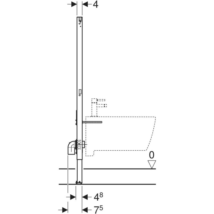 Stelaż podtynkowy Geberit DuofixBasic H112 do bidetu
