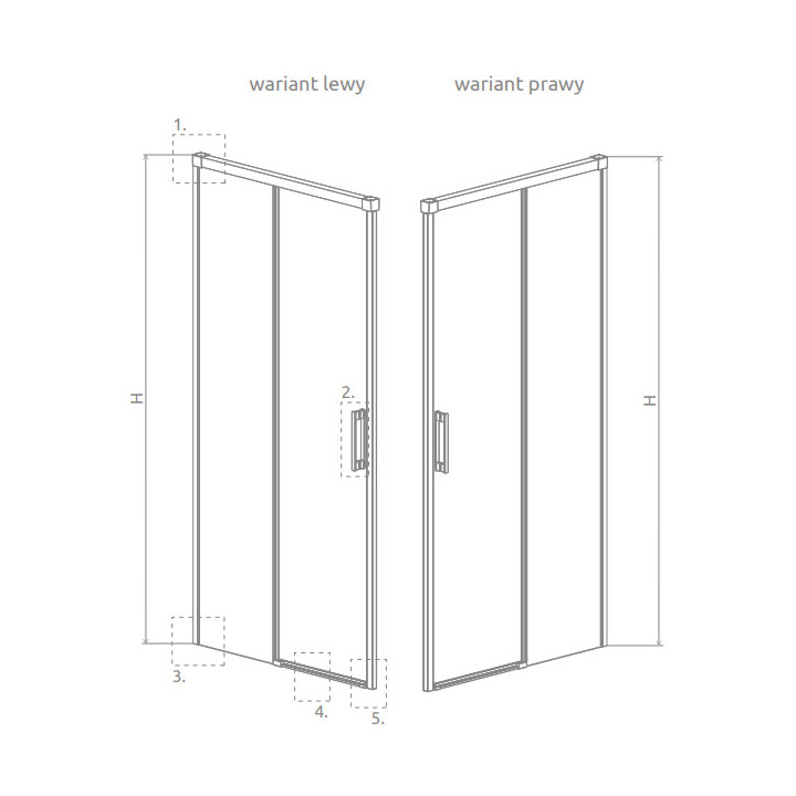 Drzwi prysznicowe suwane Radaway Idea Black DWJ 100 Lewe 98.7-101.2x200.5cm, profil czarny, szkło przejrzyste- sanitbuy.pl