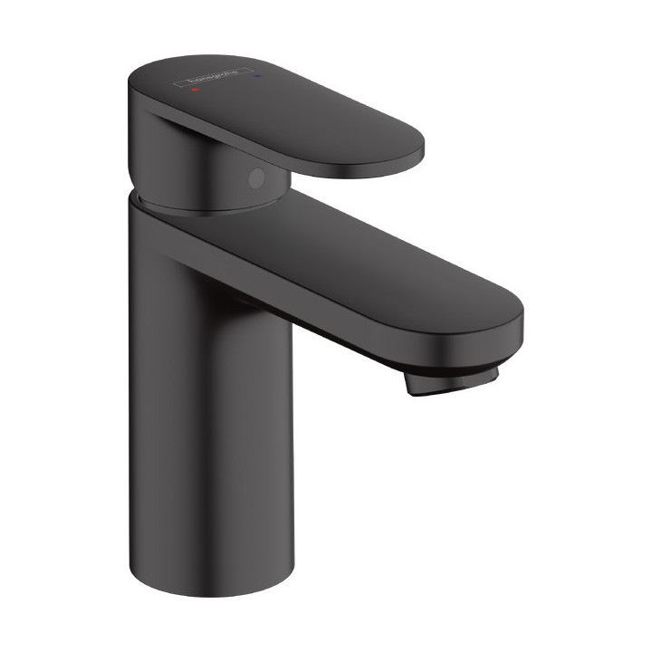 Jednouchwytowa bateria umywalkowa 70 z kompletem odpływowym z cięgłem, Hangrohe Vernis blend , czarny mat
