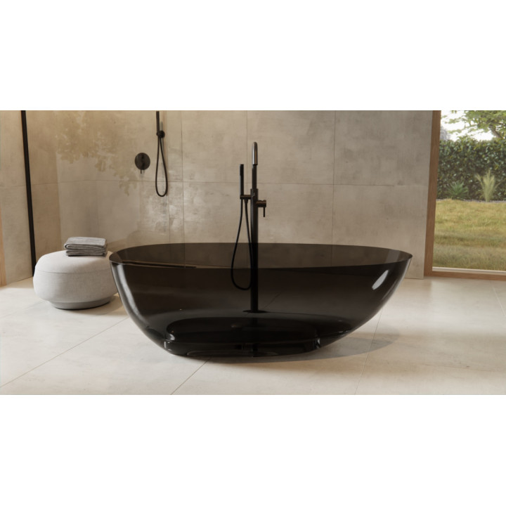 Wanna wolnostojąca Besco Assos B&W, 160x70cm, czarny/biały