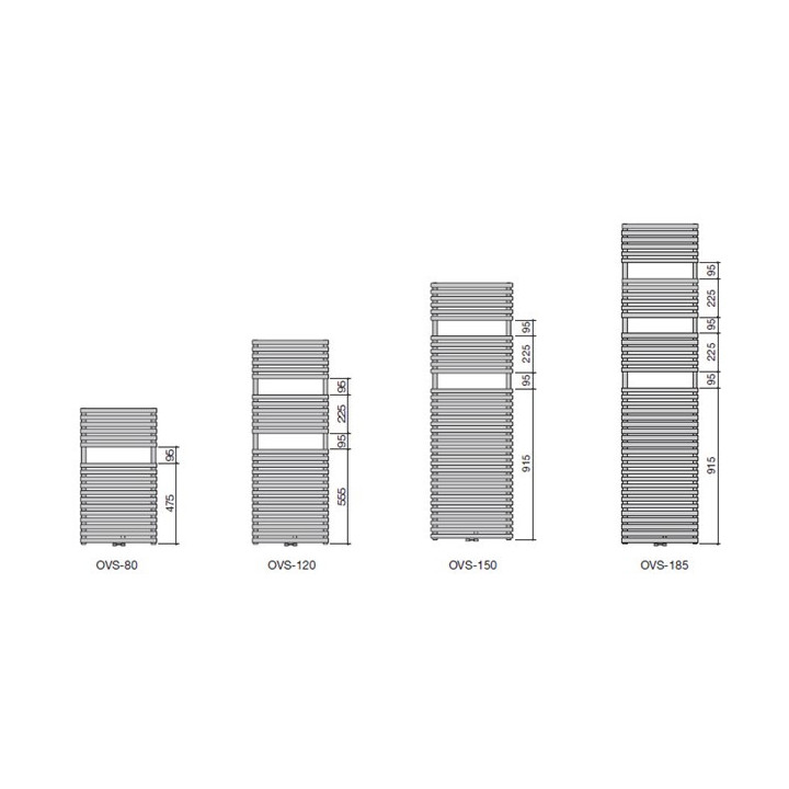 Grzejnik Zehnder Charleston Bar 149,2 x 48,5 cm, wersja 2-kolumnowa, z chromowanym uchwytem na ręczniki - biały