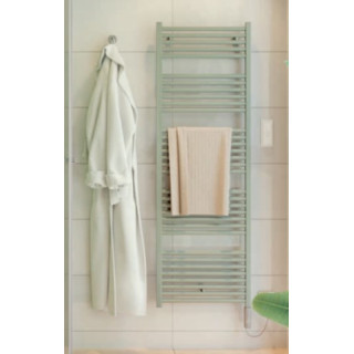 Grzejnik elektryczny Zehnder Subway 129,1 x 45 cm z wbudowaną grzałką po prawej stronie - biały