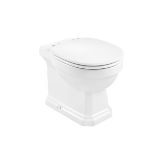 Miska WC Roca Carmen Rimless do kompaktu 67x37cm odpływ podwójny, Superglaze, biały