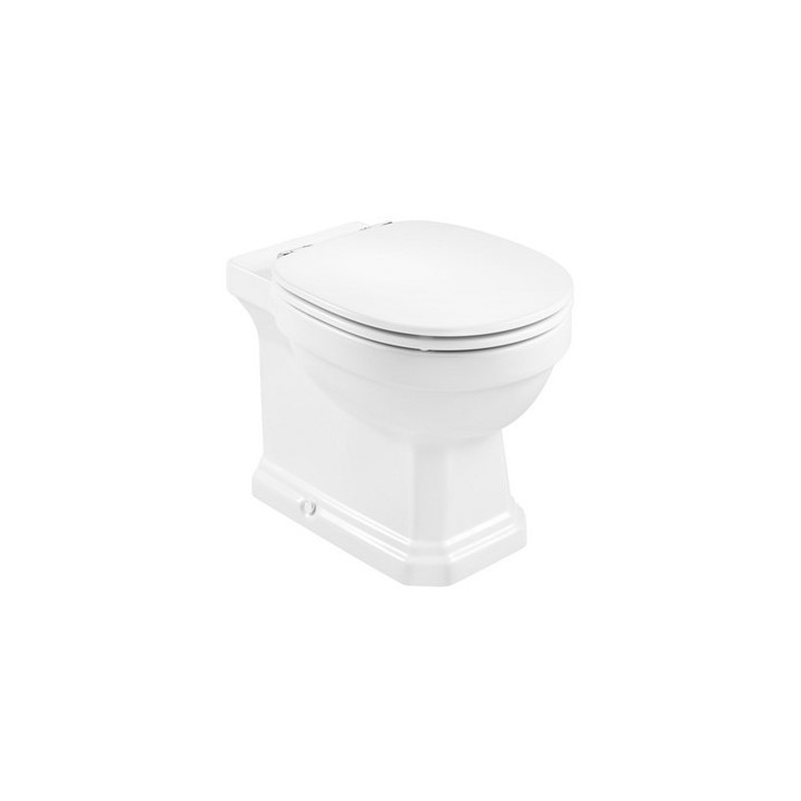 Miska WC Roca Carmen Rimless do kompaktu 67x37cm odpływ podwójny, Superglaze, biały