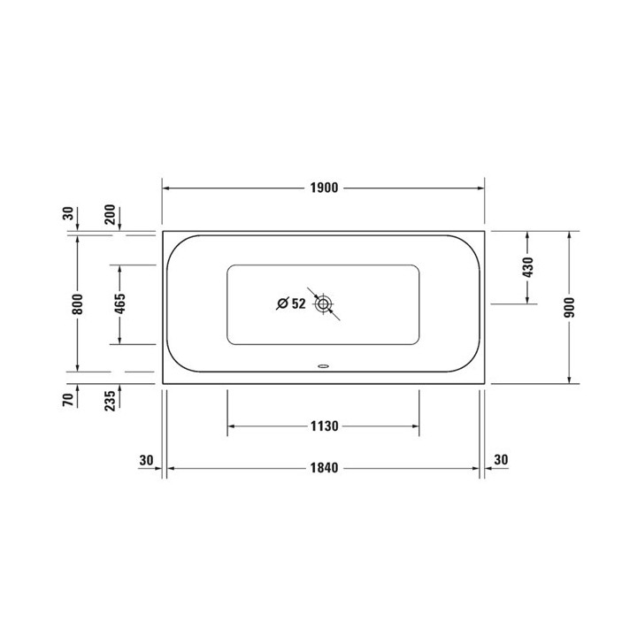 Wanna z hydromasażem Duravit Starck 200x100 cm, wariant hydromasażu Air-System - biała