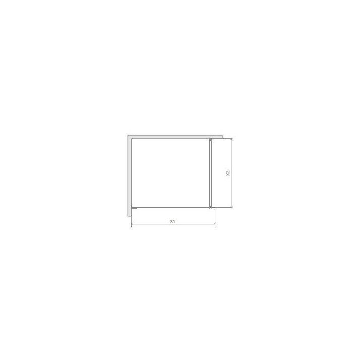 Kabina prysznicowa Radaway Essenza Pro 8 Gold Walk-in 120, szkło przejrzyste, profil złoty