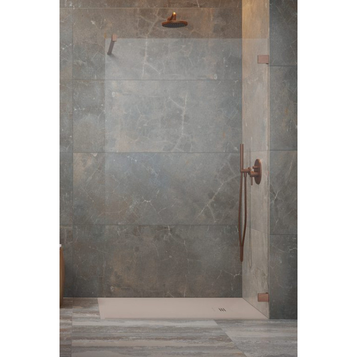 Kabina prysznicowa Radaway Essenza Pro 8 Gold Walk-in 120, szkło przejrzyste, profil złoty