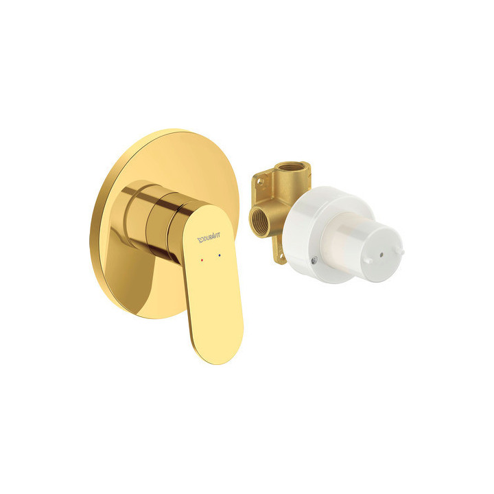 Zestaw z jednouchwytową baterią do montażu podtynkowego, Duravit Circle - Chrom błyszczący