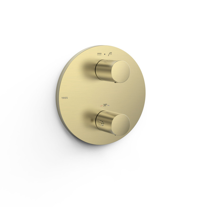 Maskownica do wpuszczanego korpusu 2-drożnego, TRES THERM-BOX - Czarny brąz