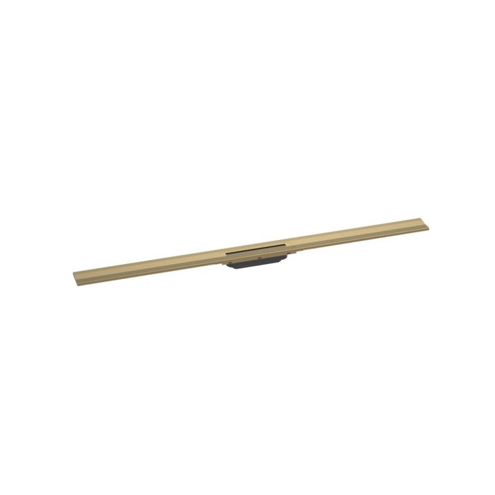 Element zewnętrzny odpływu liniowego Hansgrohe RainDrain Flex 800 z możliwością przycięcia, montaż przyścienny, wykończenie stal