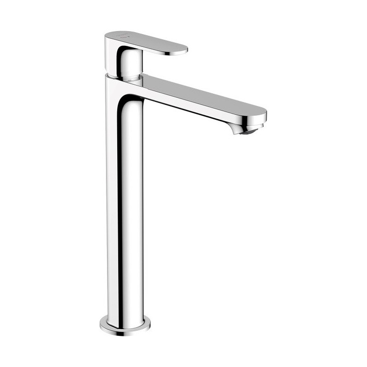 Jednouchwytowa bateria umywalkowa 80 z kompletem odpływowym z cięgłem, Hansgrohe Rebris S - Chrom 
