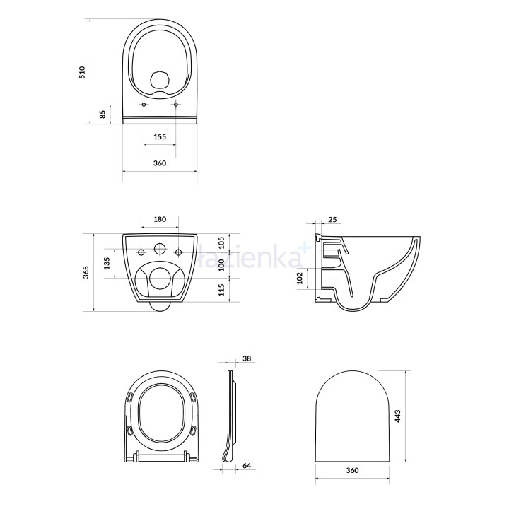 Zestaw Cersanit C205: Stelaż Aqua 50 PNEU QF MZ + miska wisząca City Pro Oval DUR WO ŁW z deską wolnoopadającą