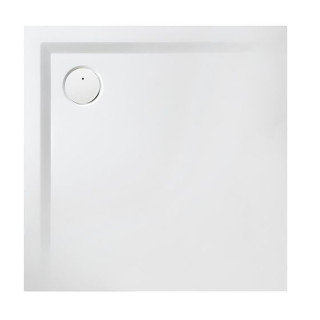 Brodzik kwadratowy Sanplast B-M/SPACE S 90x90x1,5 biew, odlew mineralny - biały