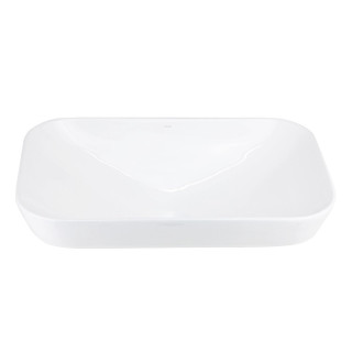 Umywalka nablatowa Corsan Intero prostokątna 53x33,5x17 cm z korkiem klik-klak białym