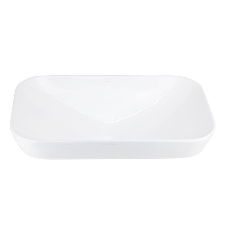 Umywalka nablatowa Corsan Intero prostokątna 53x33,5x17 cm z korkiem klik-klak białym