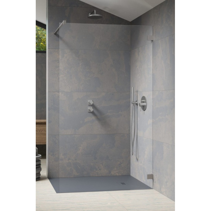 Drzwi prysznicowe walk-in Radaway Essenza Pro 8 Gold, 50x200cm, szkło przejrzyste, profil złoty