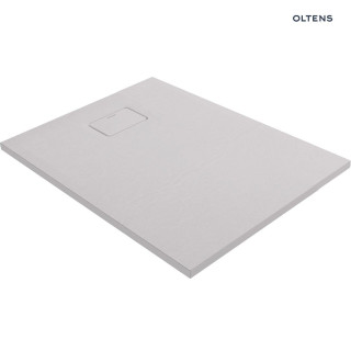 Oltens Bergytan brodzik prostokątny 100x80 cm RockSurface - szary beton