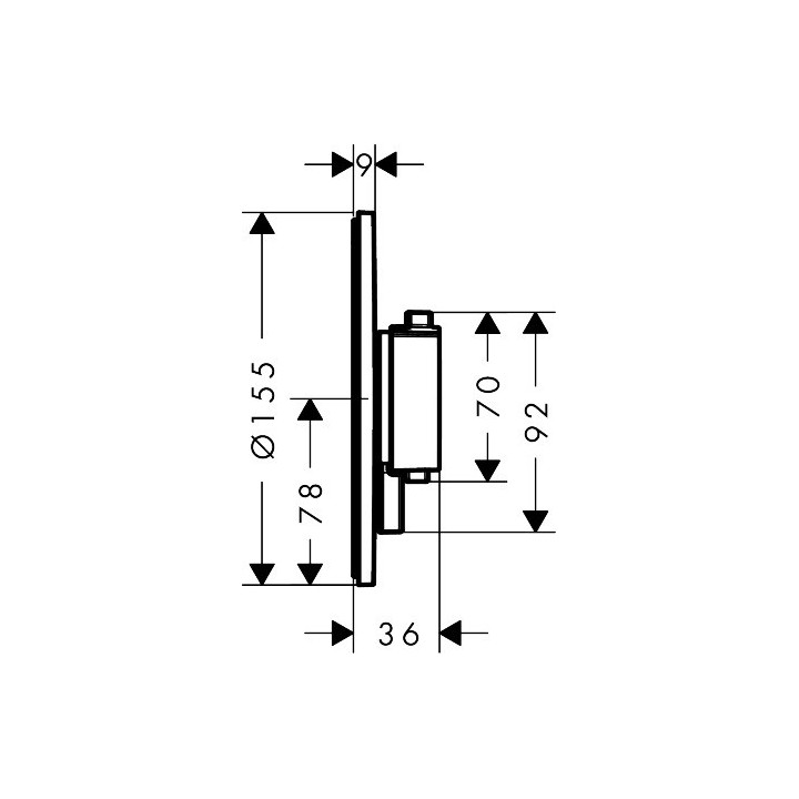 Bateria termostatyczna Hansgrohe Ecostat Comfort S, do 2 odbiorników, podtynkowa - chrom
