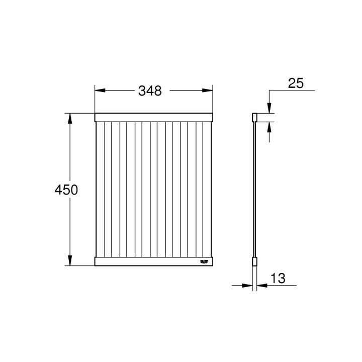 Ociekacz Grohe na naczynia 450 x 348 mm - brushed cool sunrise