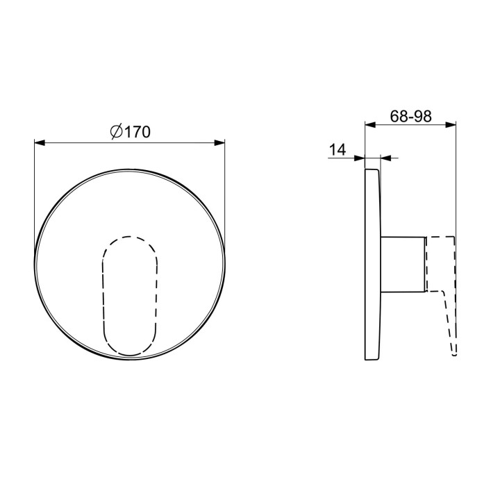 Bateria umywalkowa HansaGenesis, element natynkowy, wylewka 20,3 cm - chrom