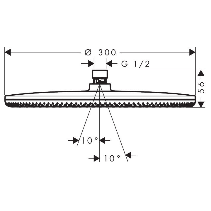 Głowica prysznicowa Hansgrohe Raindance S 240 1jet PowderRain, okrągła, średnica 24 cm - brąz szczotkowany