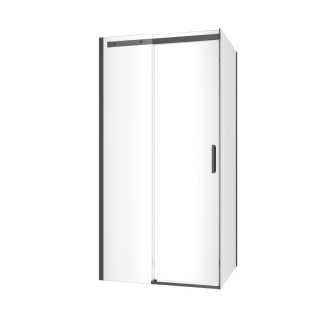 Kabina narożna Excellent Seria 201 prostokątna 120x80 cm, drzwi przesuwne 120 cm, profil chrom