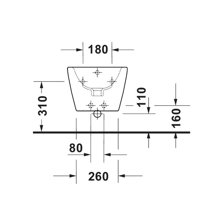 Bidet Duravit D-Code wiszący