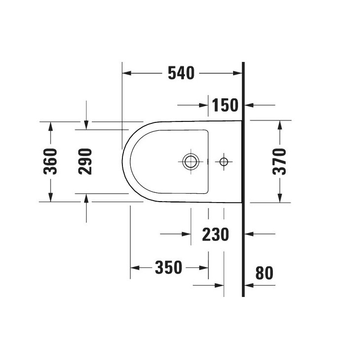 Bidet Duravit D-Code wiszący