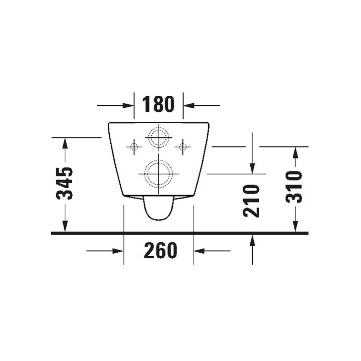 Miska WC wisząca Duravit D-Code, 54x35,5 cm HygieneGlaze, z półką - biała