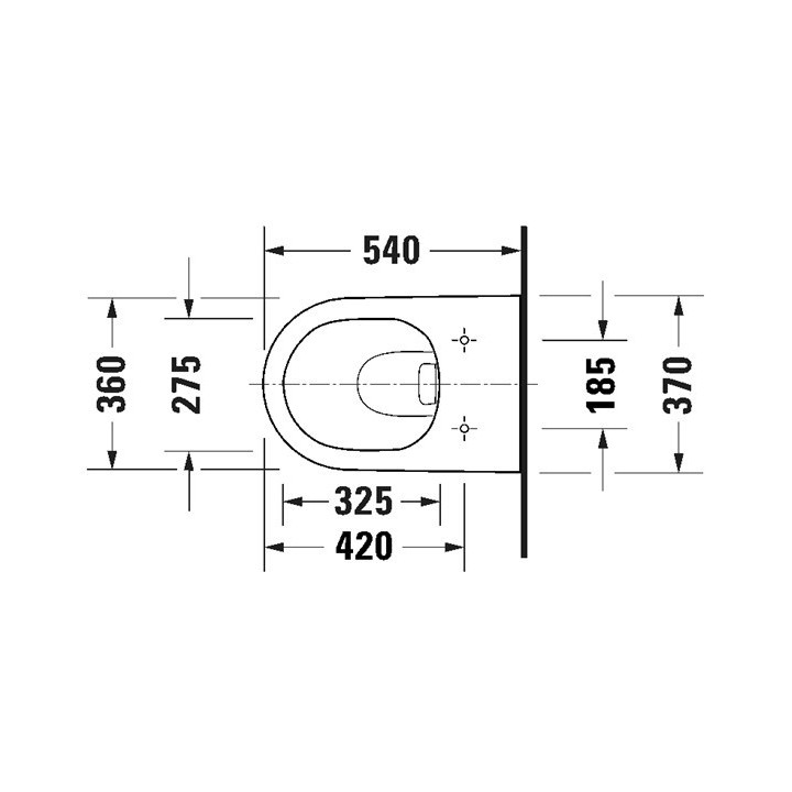 Miska WC wisząca Duravit D-Code, 54x35,5 cm HygieneGlaze, z półką - biała