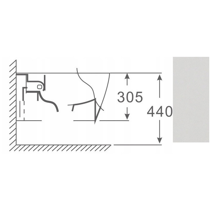Misa WC Corsan Intero wisząca 52x36 cm, bezkołnierzowa, z wypinaną wolnoopadającą deską sedesową - biała