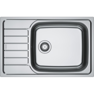 Zlewozmywak Franke Eurostar ETL 611-58 do zabudowy, jednokomorowy,stal szlachetna len