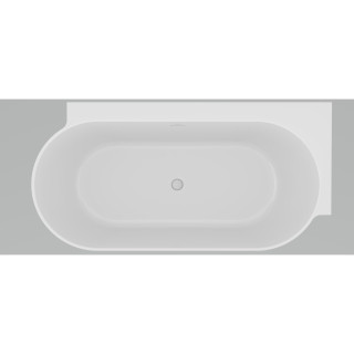 Wanna wolnostojąca do ściany Ravak Freedom Wall II Tec, akrylowa,170x87 cm - biała, osłona odpływu biała