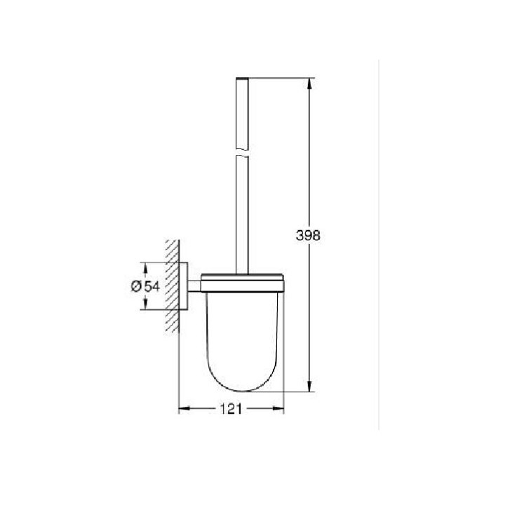Szczotka toaletowa Grohe Start Cube (komplet) - chrom