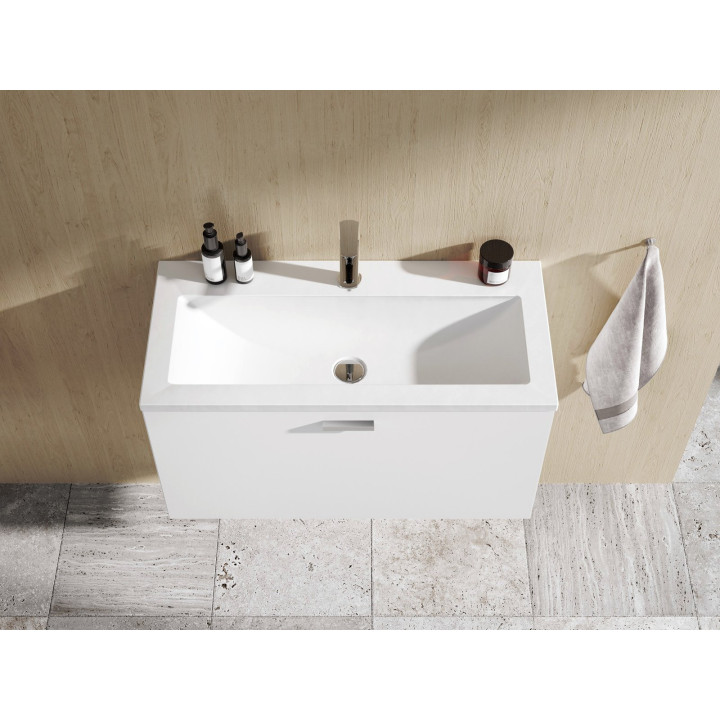 Umywalka meblowa Ravak Clear, 80 cm z otworami - biała