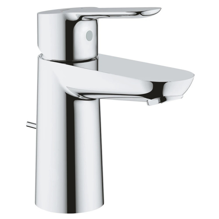 Bateria umywalkowa Grohe BauEdge, stojąca, wysokość 147mm, DN 15, rozmiar S, bez zestawu odpływowego, chrom