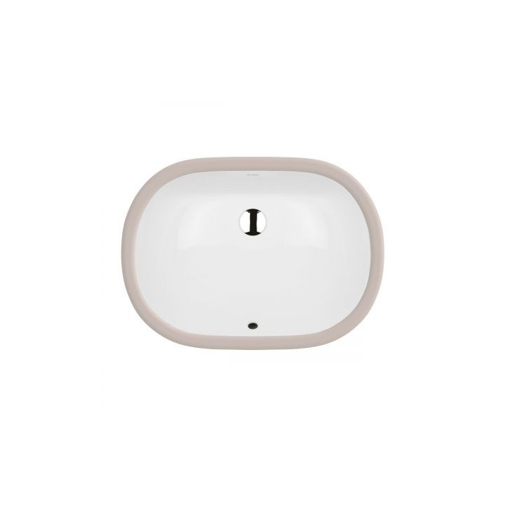 Umywalka podblatowa Oltens Drammen, prostokątna 48x36,5 cm, z powłoką SmartClean - biała