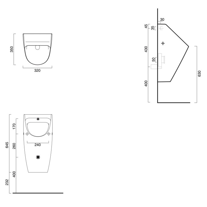 Catalano Sfera pisuar wiszący biały Newflush biały