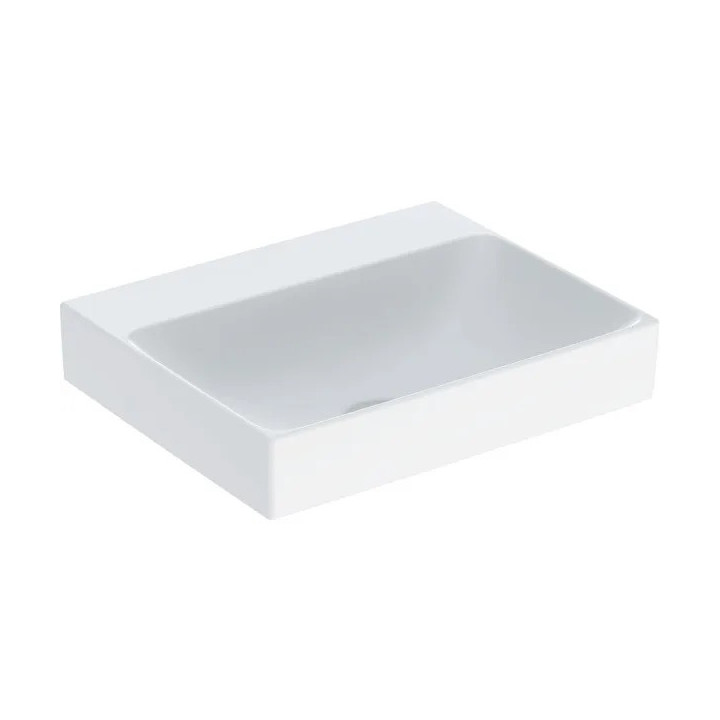 Umywalka mała Geberit One 50x41 cm, z otworem na baterie, bez przelewu, powłoka KeraTect - biała