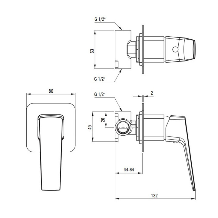 Bateria umywalkowa Deante Blur jednouchwytowa - titanium 