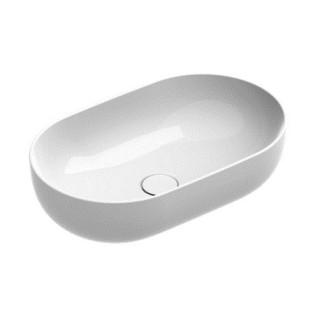 Umywalka nablatowa Catalano Sfera owalna 60x42 cm, bez otworu na baterię, bez przelewu - biały połysk